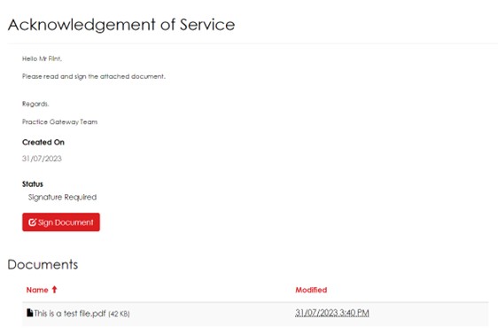 User Interface - Service Line